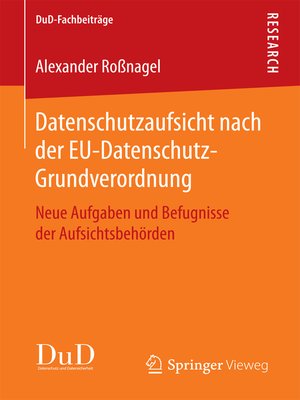 cover image of Datenschutzaufsicht nach der EU-Datenschutz-Grundverordnung